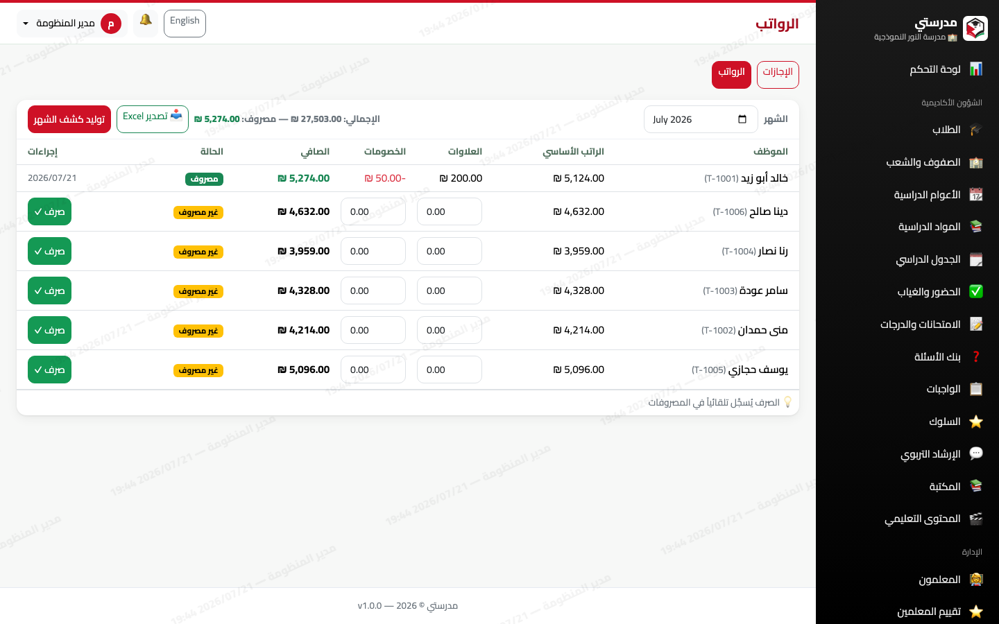 الرواتب